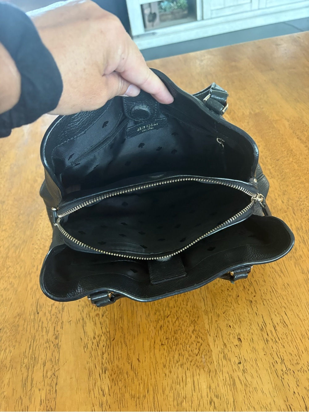 Kate Spade Black Pebbled Leather Tote Bag - Picture 9 of 11